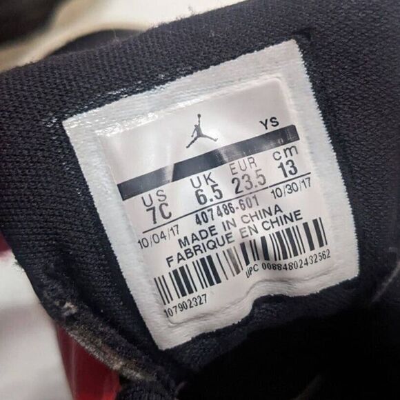 Nike Air Jordan Pro Strong Red Black White TD Toddler Sz 7C 407486-601 - Picture 8 of 9